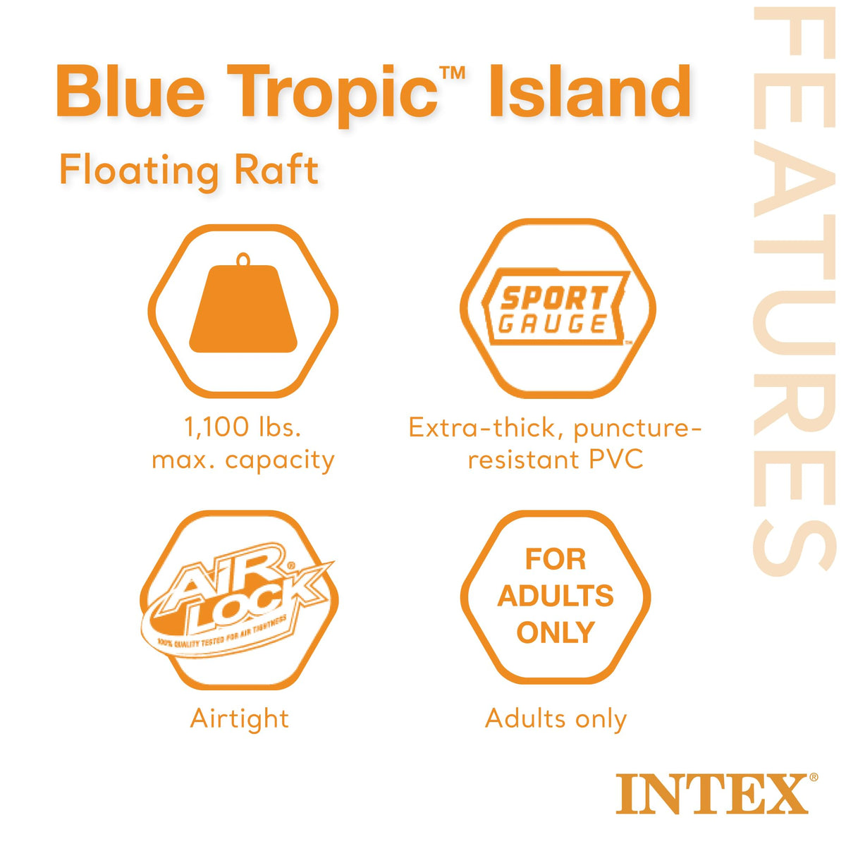 Blue 5-Person Floating with Electric Air Pump B34143