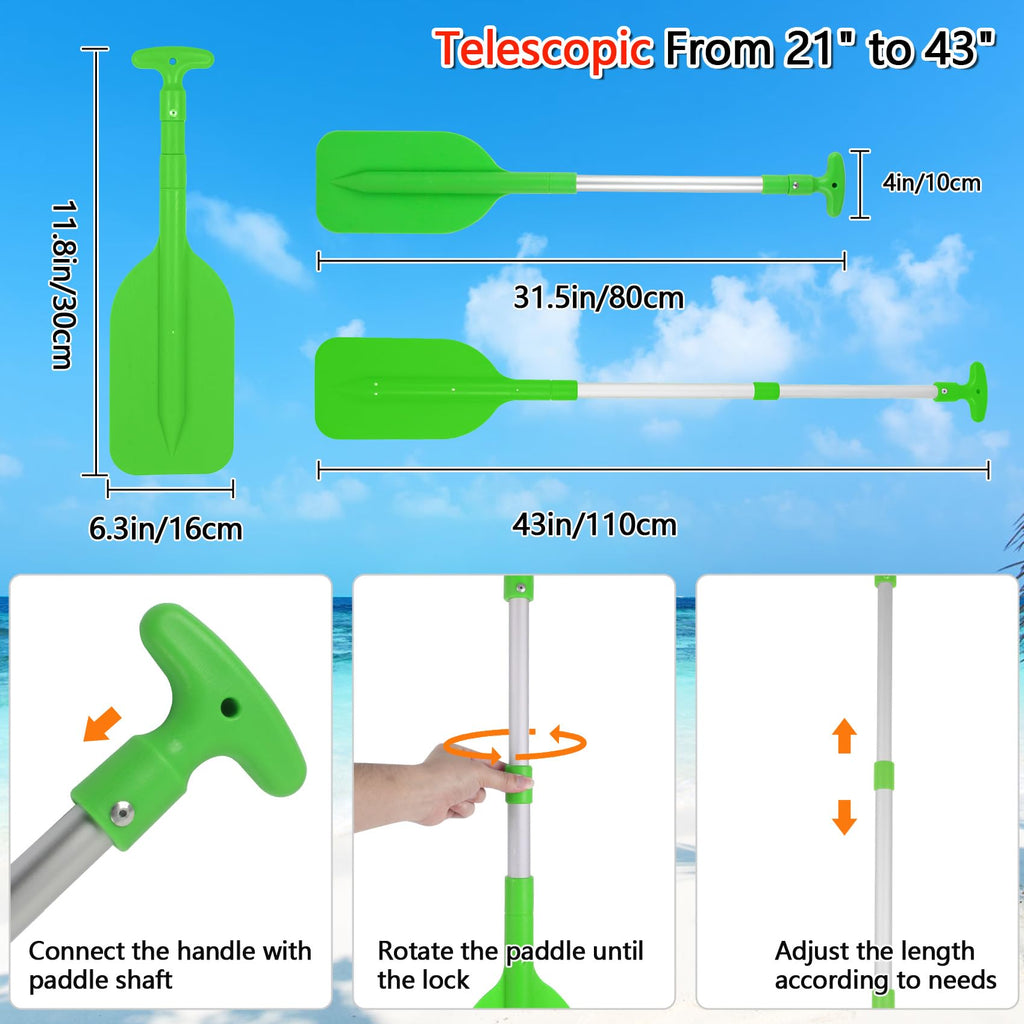 Telescoping Boat Paddle 2 Pack, 21"-43" Adjustable Z855257