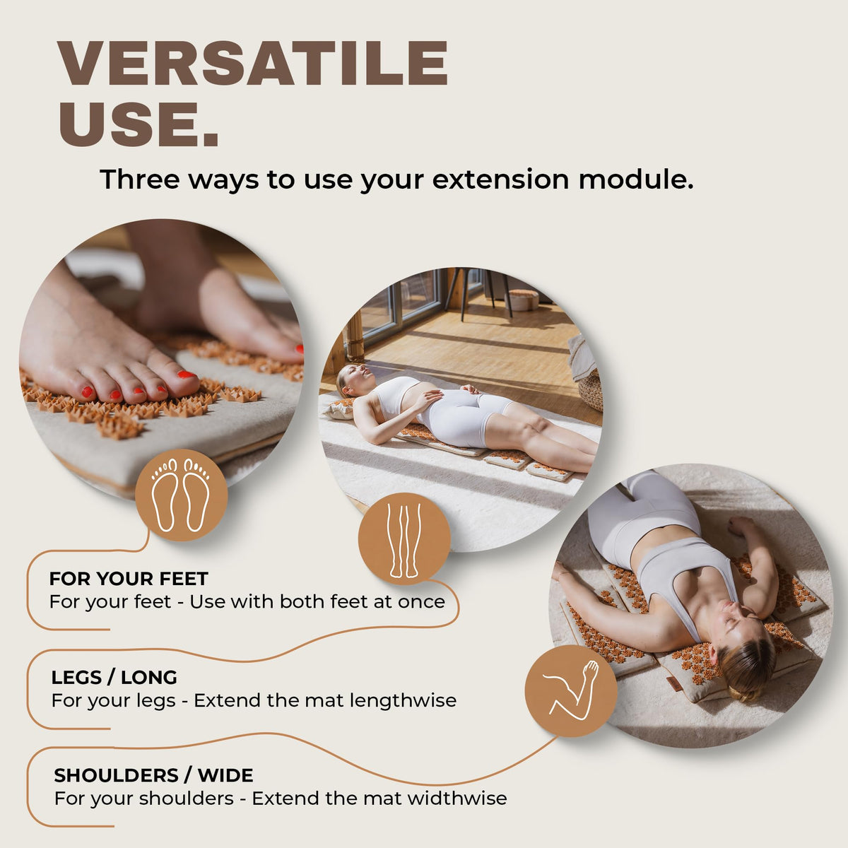 XXL Acupressure Mat Set with Pillow & Carry Bag U9158