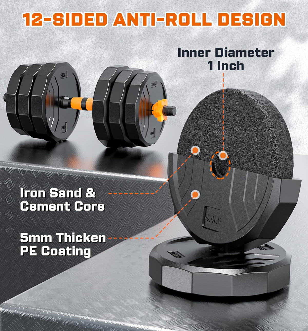 Adjustable Dumbbell Set with Connector N3969