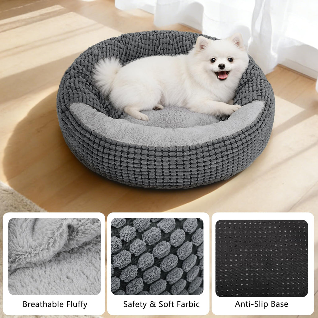Small Dog Bed with Attached Blanket, 23inch E13748