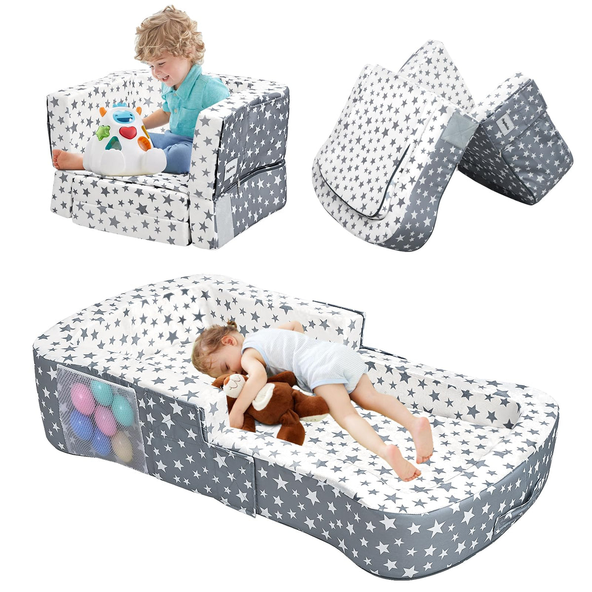 Portable Toddler Travel Bed & Chair 2-in-1 B570368