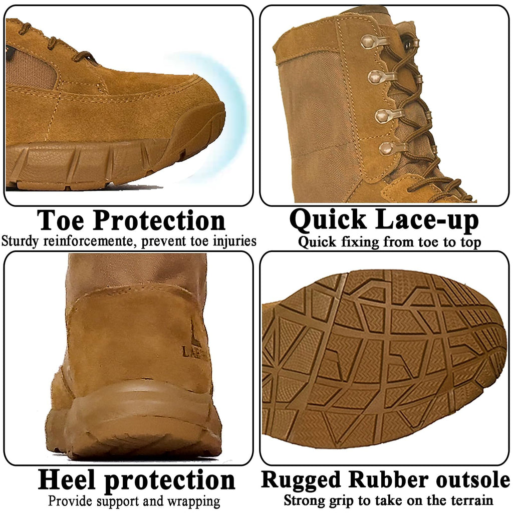 Coyote Brown Lace Up Tactical Boots X967