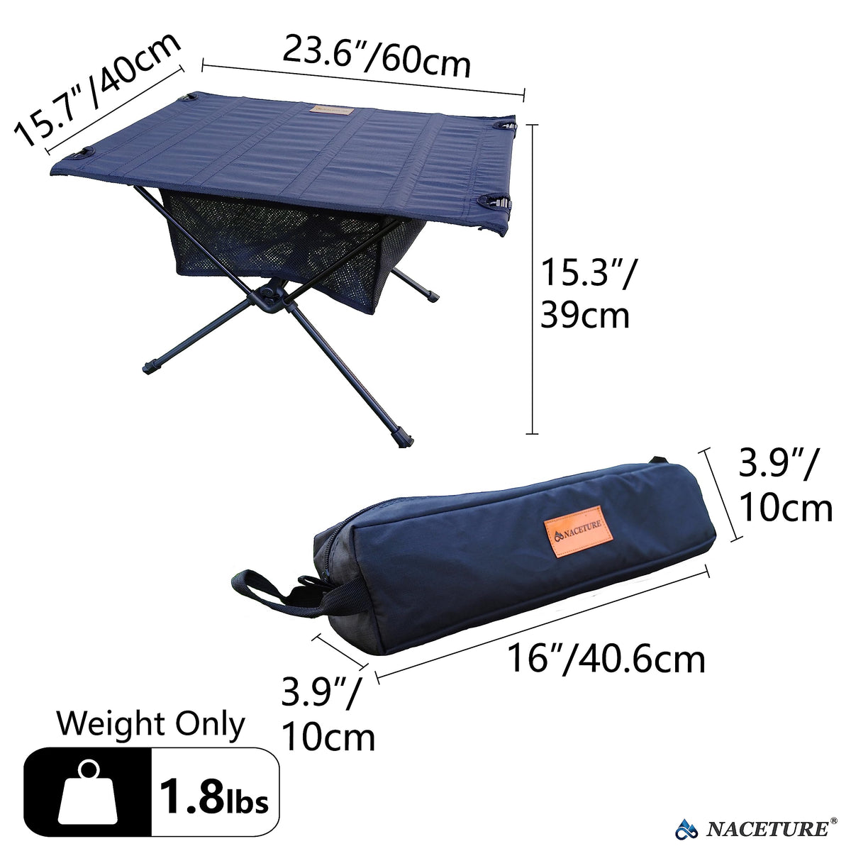 Ultralight Foldable Camping Table with Mesh R7953
