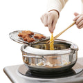 Deep Fryer Pot with Lid, 304 Stainless Steel M7989