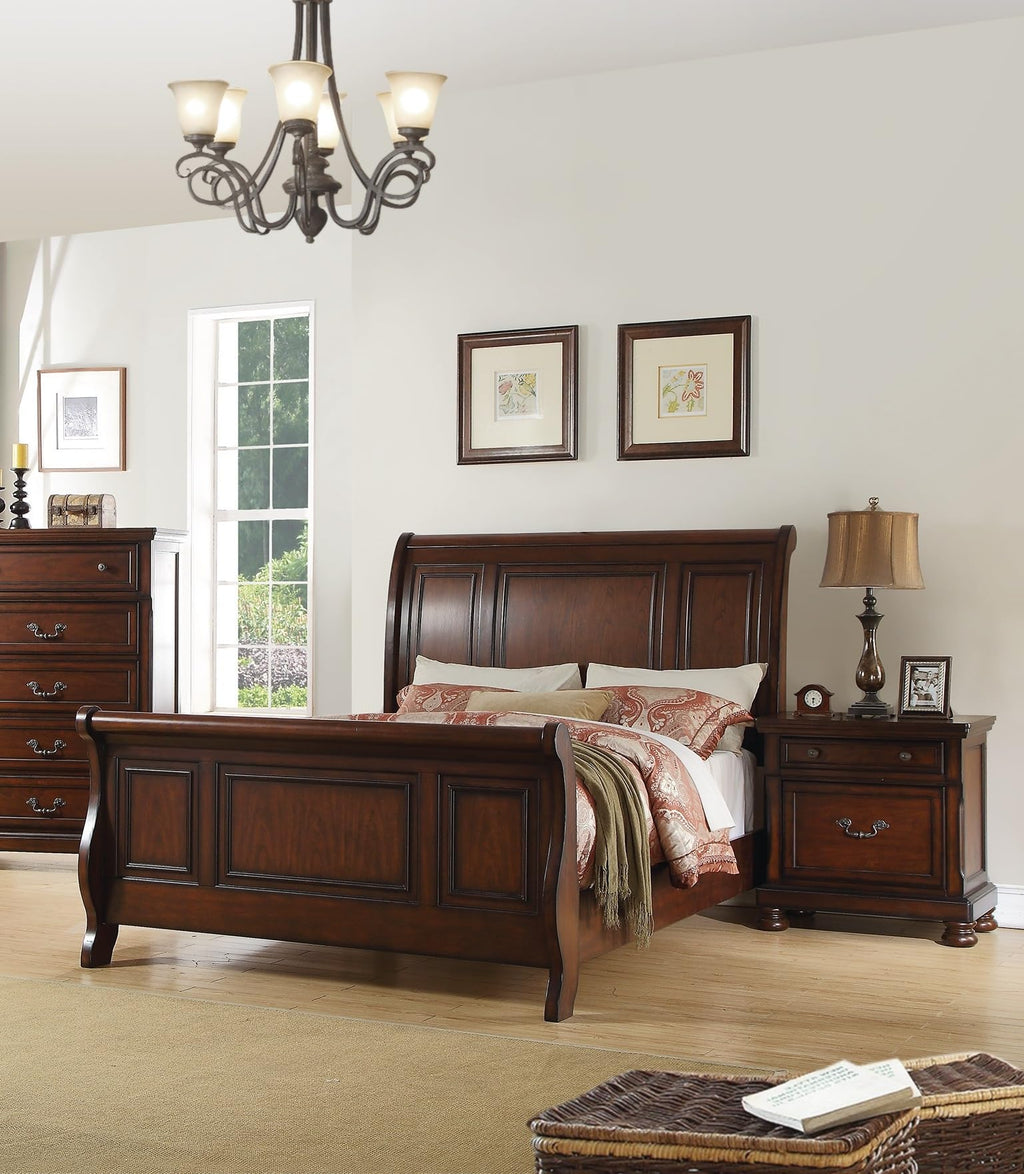 California King Bed Frame Antique Cherry U673