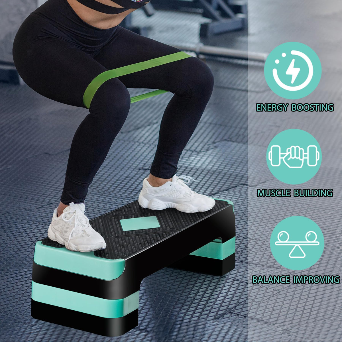 27 Inch Adjustable Aerobic Exercise Step Platform D36846