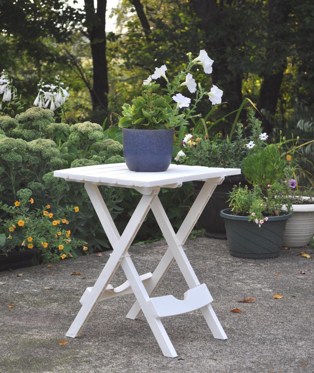 Plastic Quik-Fold Side Table White P101455
