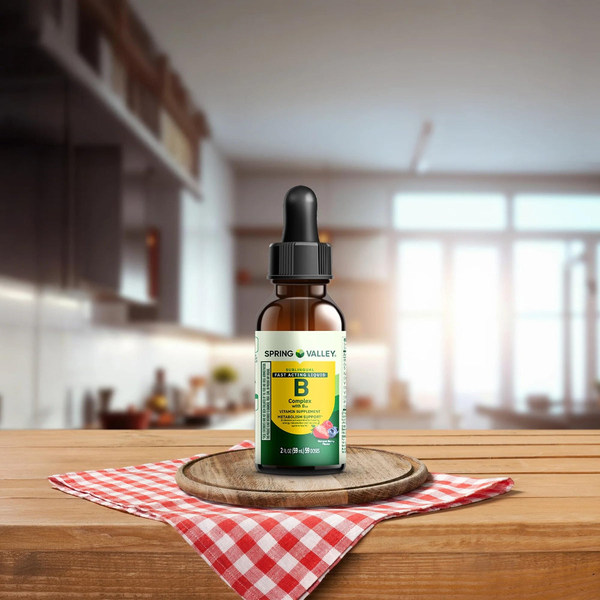 Liquid B-Complex with B12 Sublingual Berry Flavor 2 fl oz E222