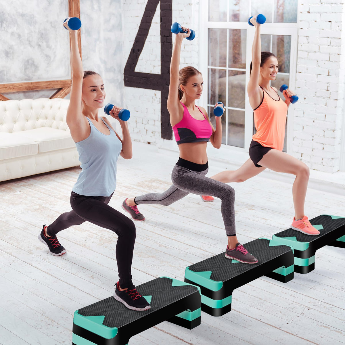 27 Inch Adjustable Aerobic Exercise Step Platform D36846