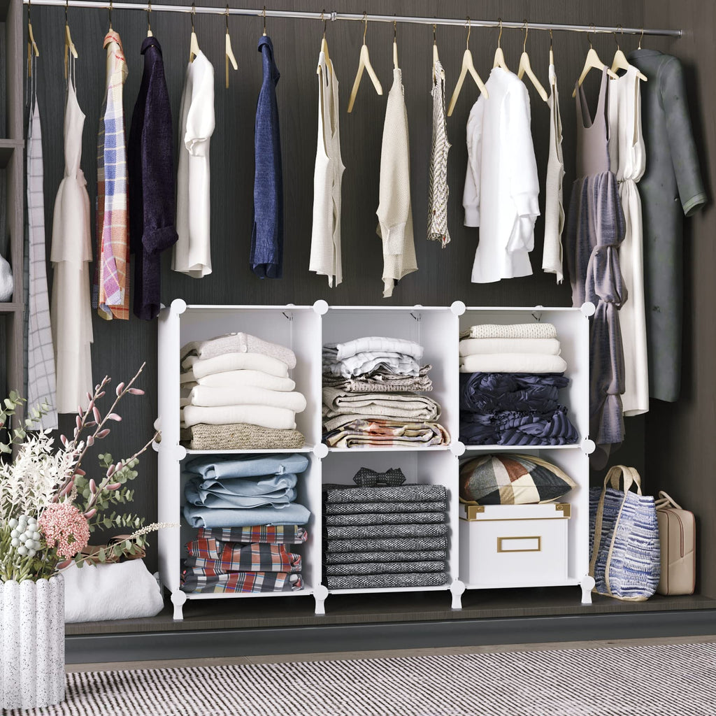 White 6 Cube Storage Organizer X826342