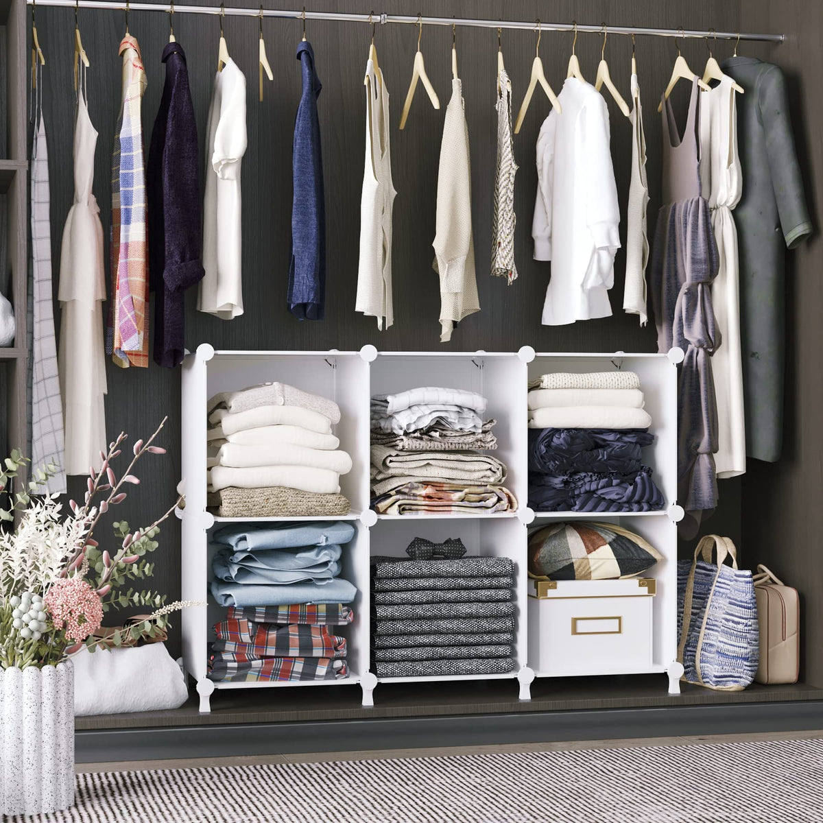 White 6 Cube Storage Organizer X826342