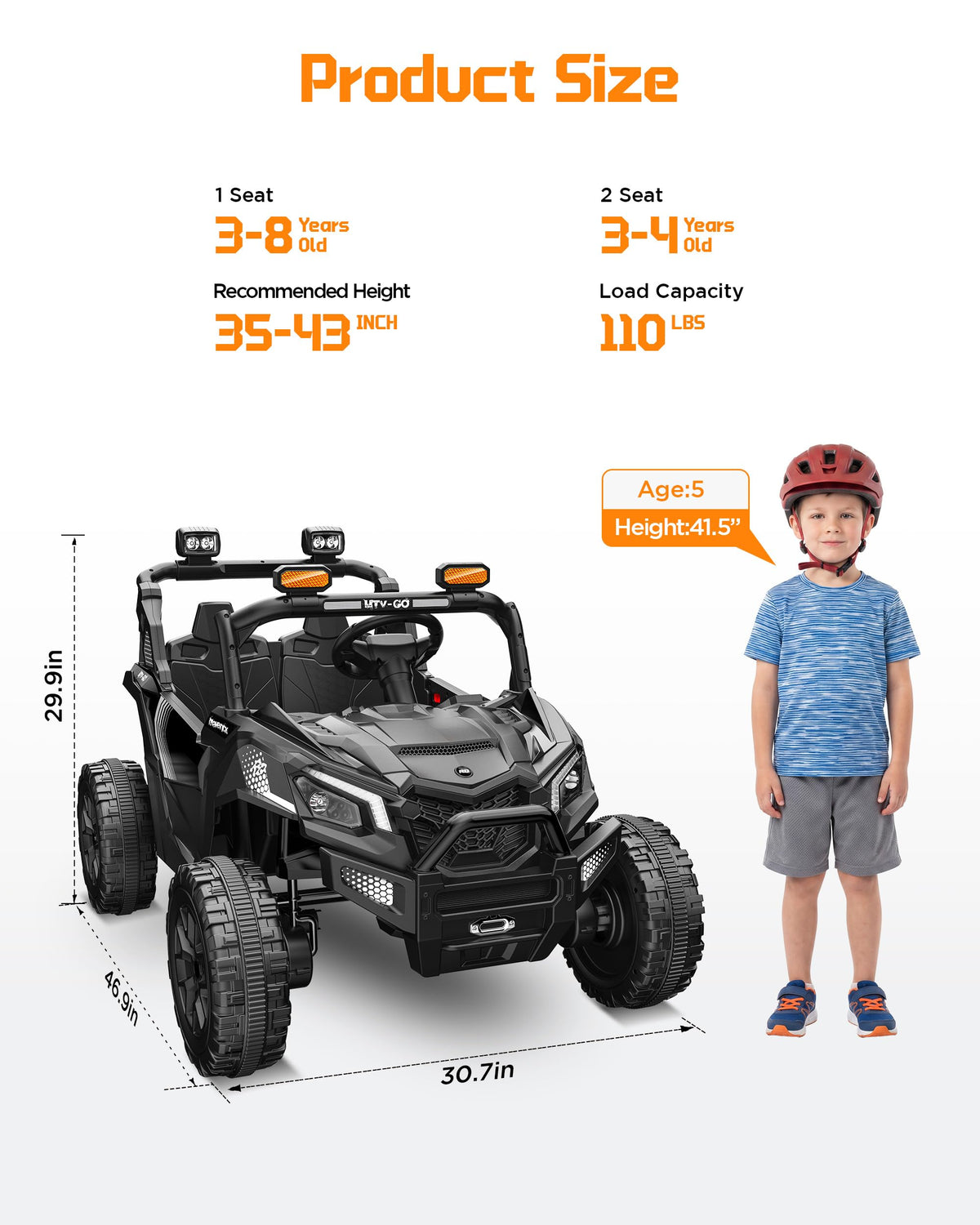 24V Black Ride on Car W682