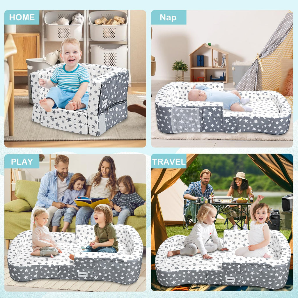 Portable Toddler Travel Bed & Chair 2-in-1 B570368