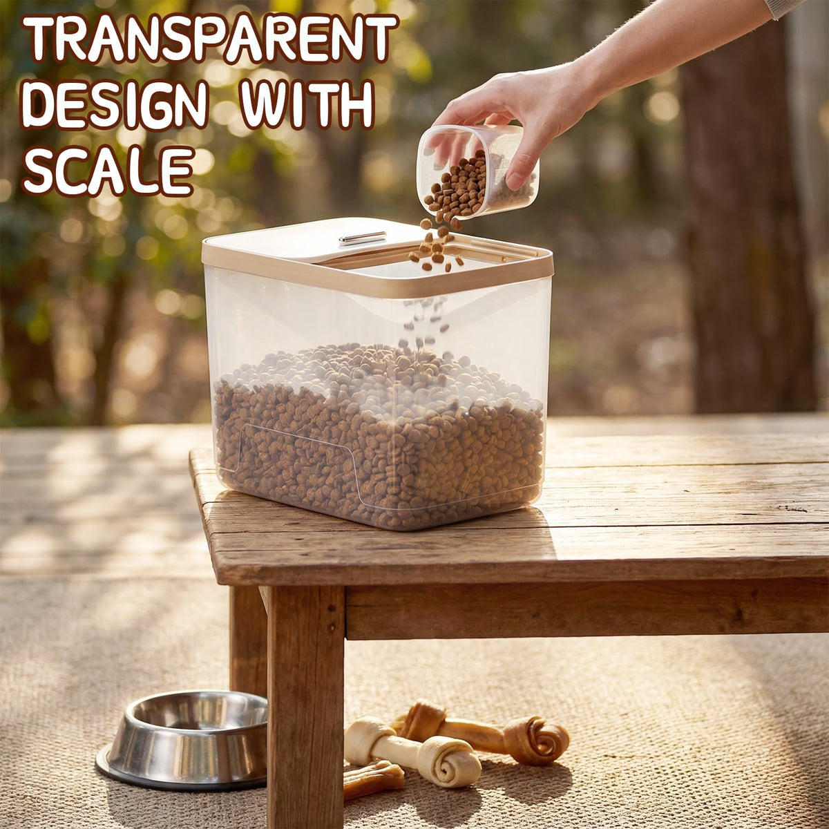 4 Pcs Clear Dog Food Storage Containers L735753