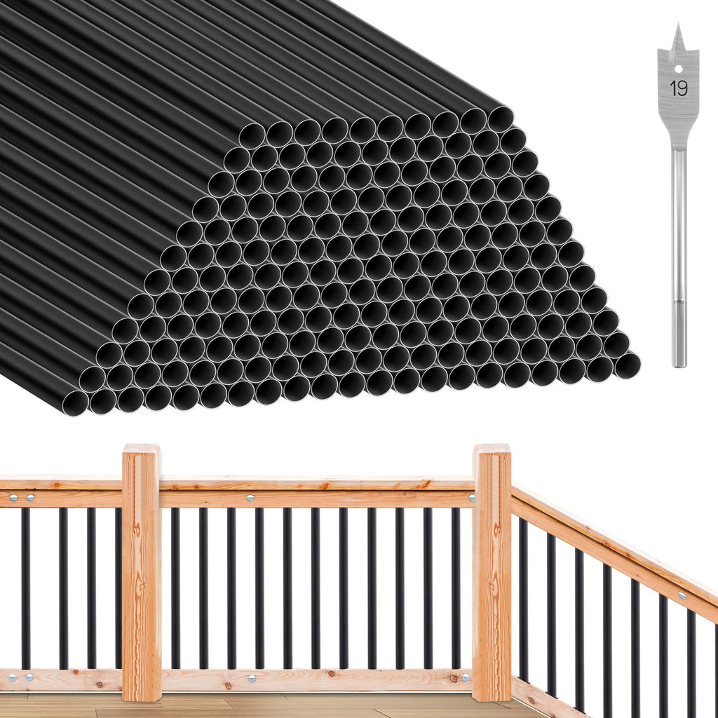 Aluminum Black Metal Deck Balusters 36"x 3/4" 120 Pcs X909185