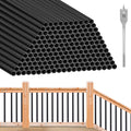 Aluminum Black Metal Deck Balusters 36"x 3/4" 120 Pcs X909185