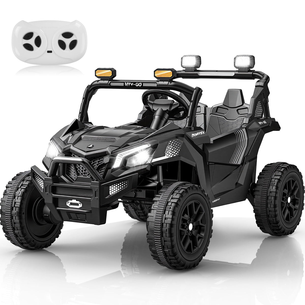 24V Black Ride on Car W682