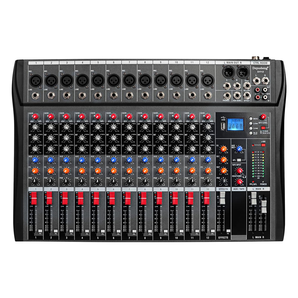 12 Channel Black USB Audio Mixer P169