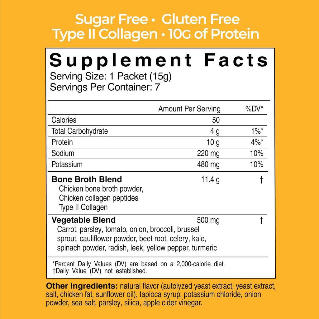 Instant Chicken Bone Broth 10G Protein Collagen Type II 4 Pack C3167
