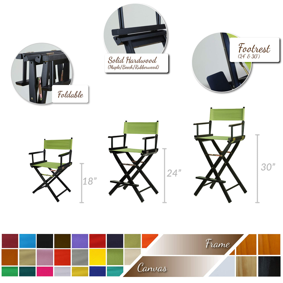 White Frame-Gold Canvas Director Chair D2239