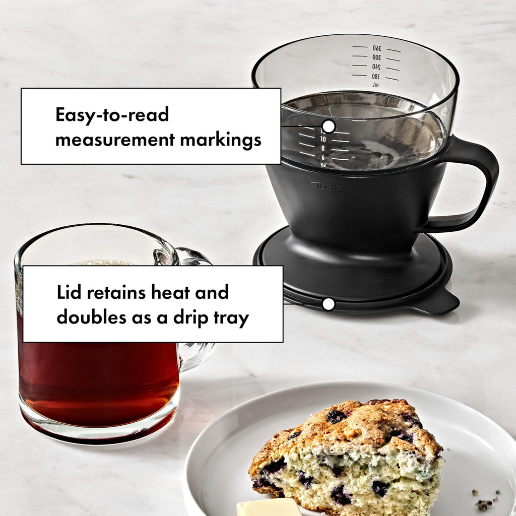 Single Serve Pour-Over Coffee Maker 12 oz Matte Black R233340
