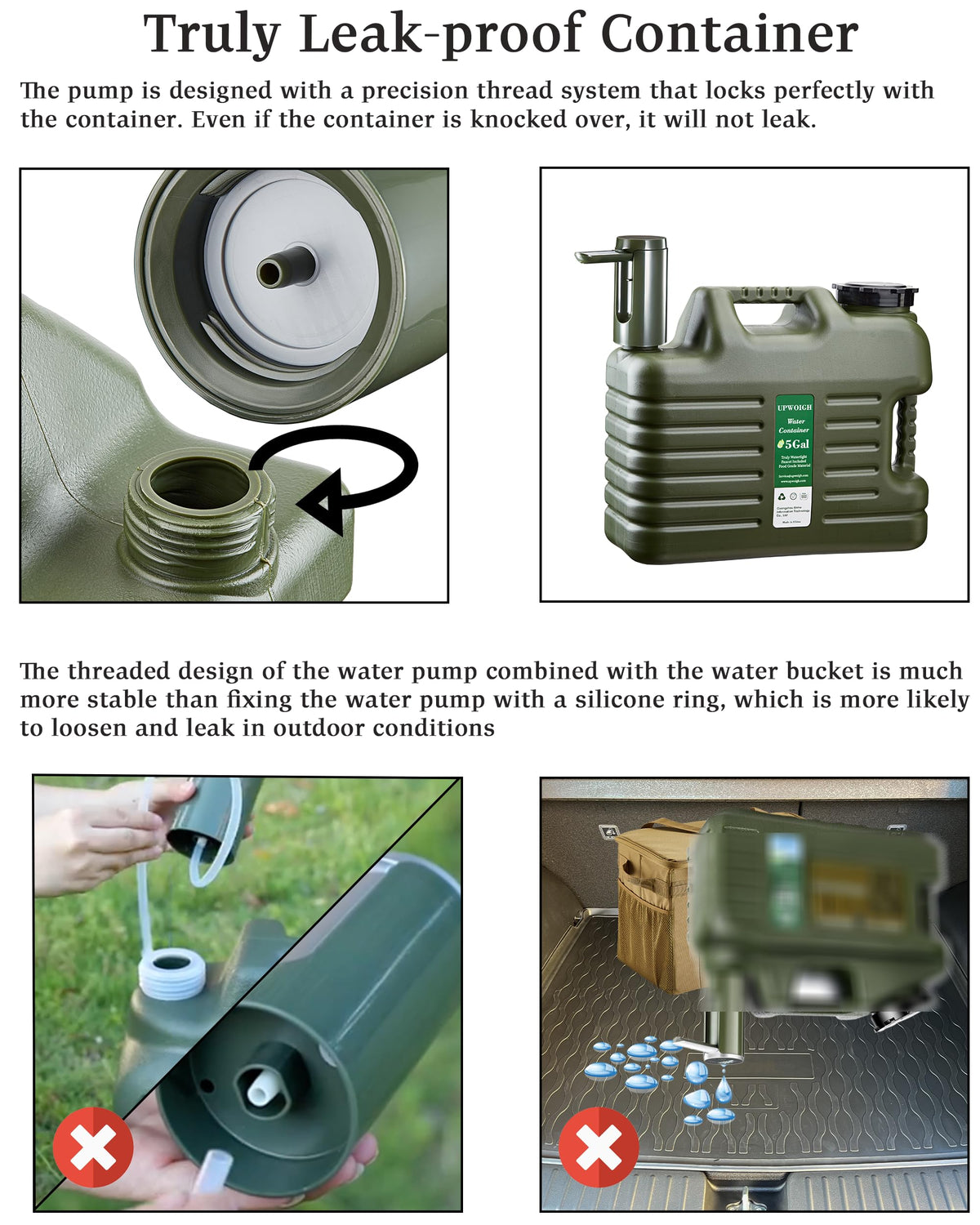 5 Gallon Water Jug with Rechargeable Touch Pump M8872