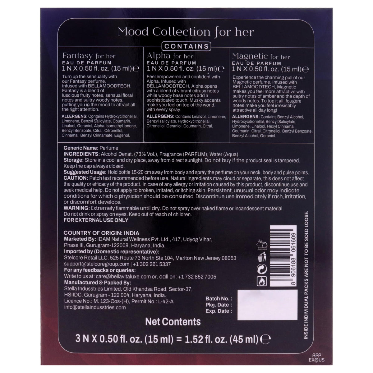 3 Pc EDP Spray Gift Set 0.5oz J93981