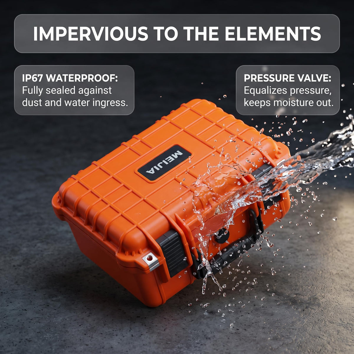 IP67 Waterproof Hard Camera Case with Customizable Foam Z87339