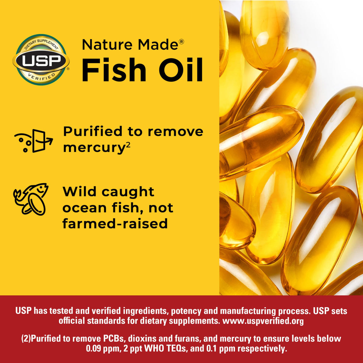 Fish Oil Omega 3 Supplements 1000mg Softgels A72684