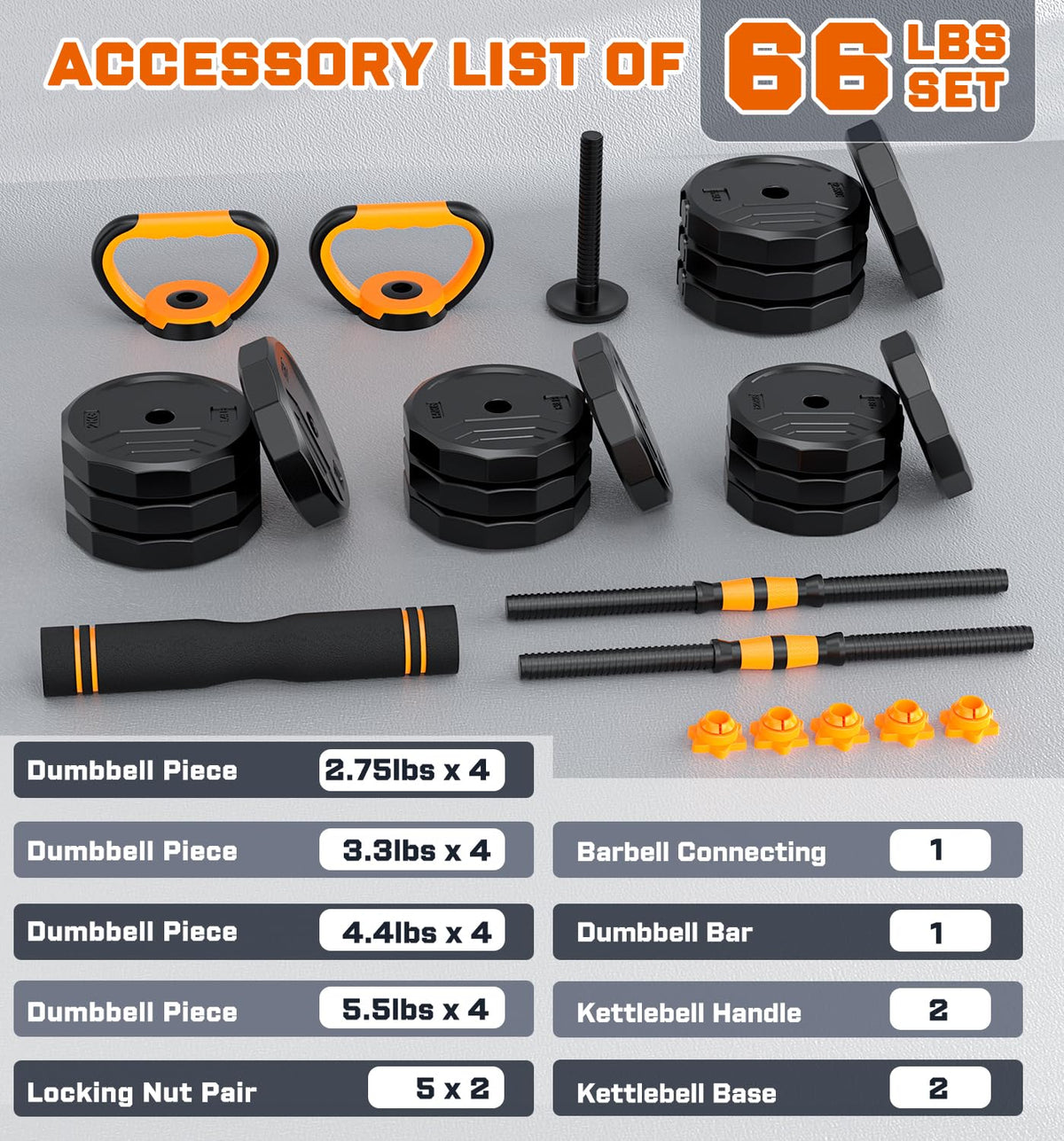Adjustable Dumbbell Set with Connector N3969