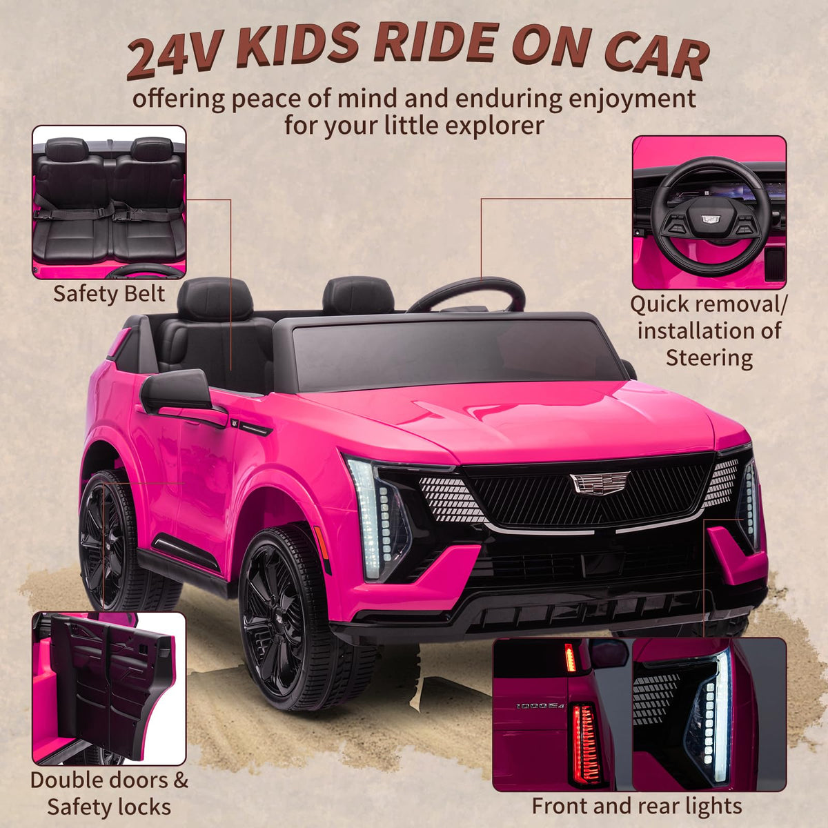 24V Battery Powered Electric Ride On Car 2 Seater F561