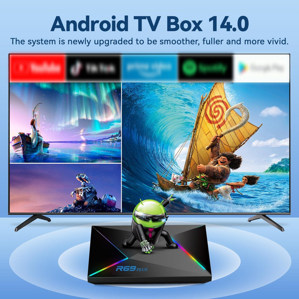 Android TV Box 4GB RAM 32GB ROM 4K 8K WIFI6 1000M Ethernet K921