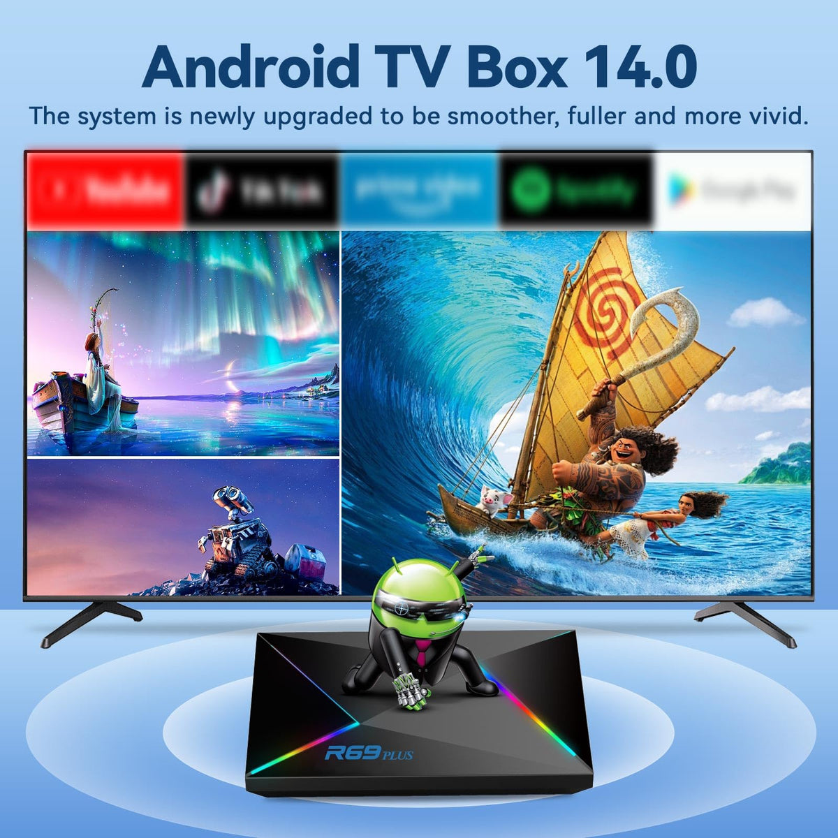 Android TV Box 4GB RAM 32GB ROM 4K 8K WIFI6 1000M Ethernet K921