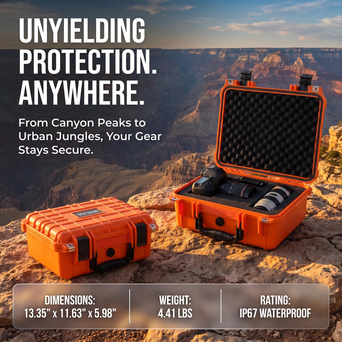 IP67 Waterproof Hard Camera Case with Customizable Foam Z87339