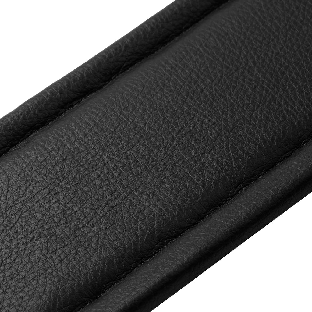 Black Leather Guitar Strap with Foam Padding D18486