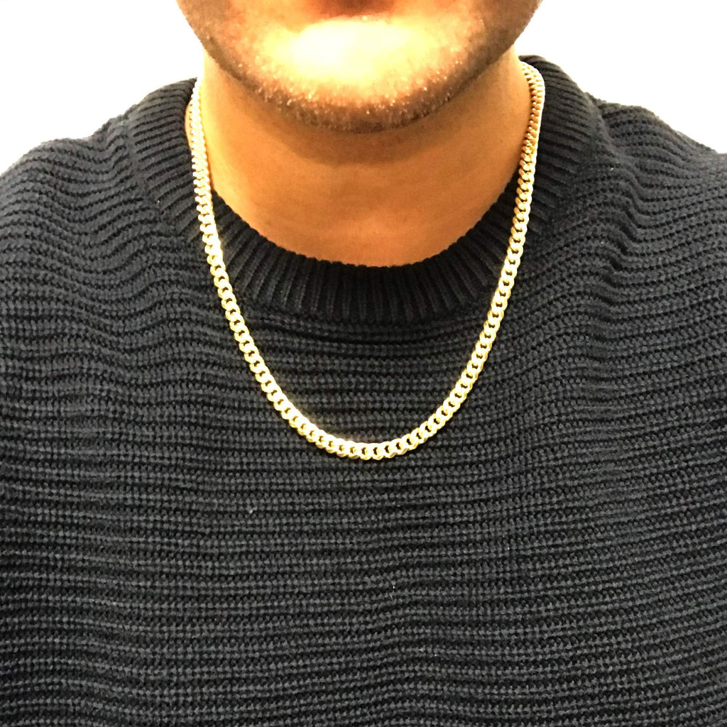 14k Yellow Gold Cuban Link Chain Necklace A276657