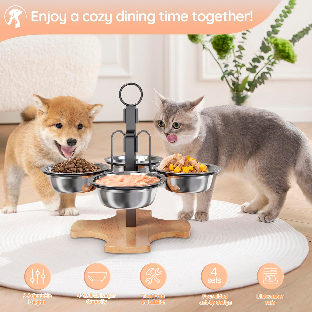 Elevated Cat Bowls with Stand L41706