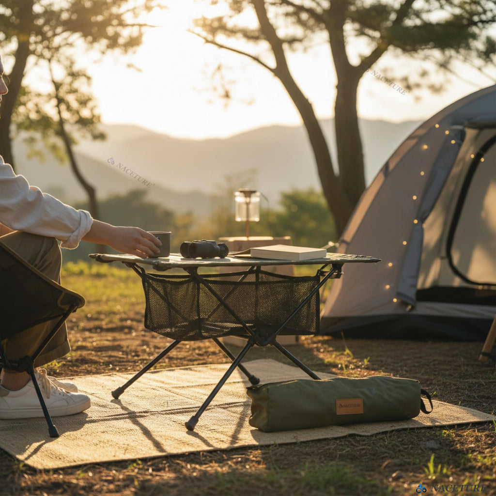 Ultralight Foldable Camping Table with Mesh R7953