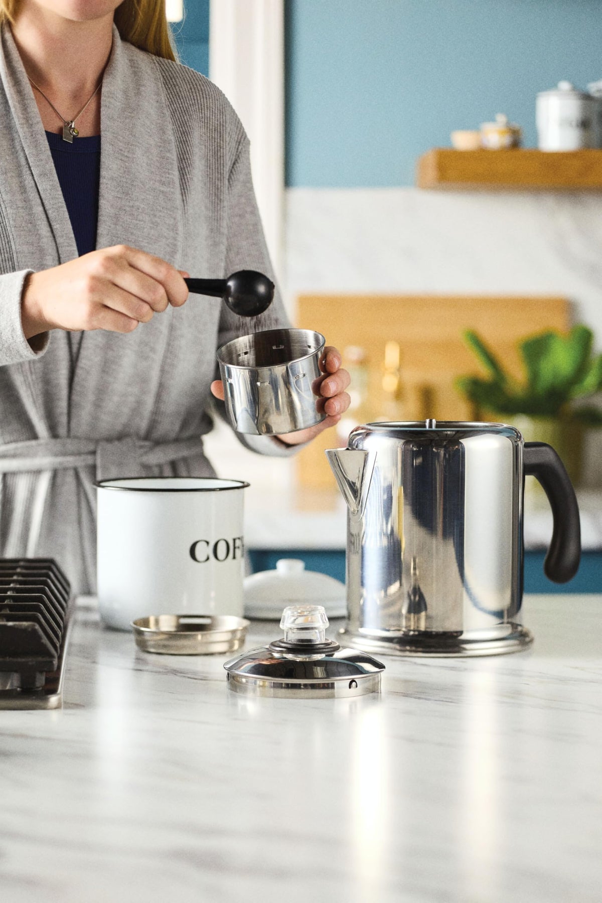 Stainless Steel 8-Cup Coffee Percolator C1709
