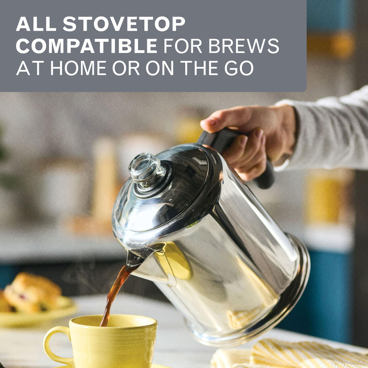 Stainless Steel 8-Cup Coffee Percolator C1709
