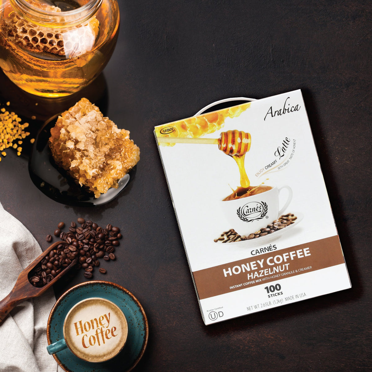 Hazelnut Instant Coffee With Honey, 2.65 Pounds I547