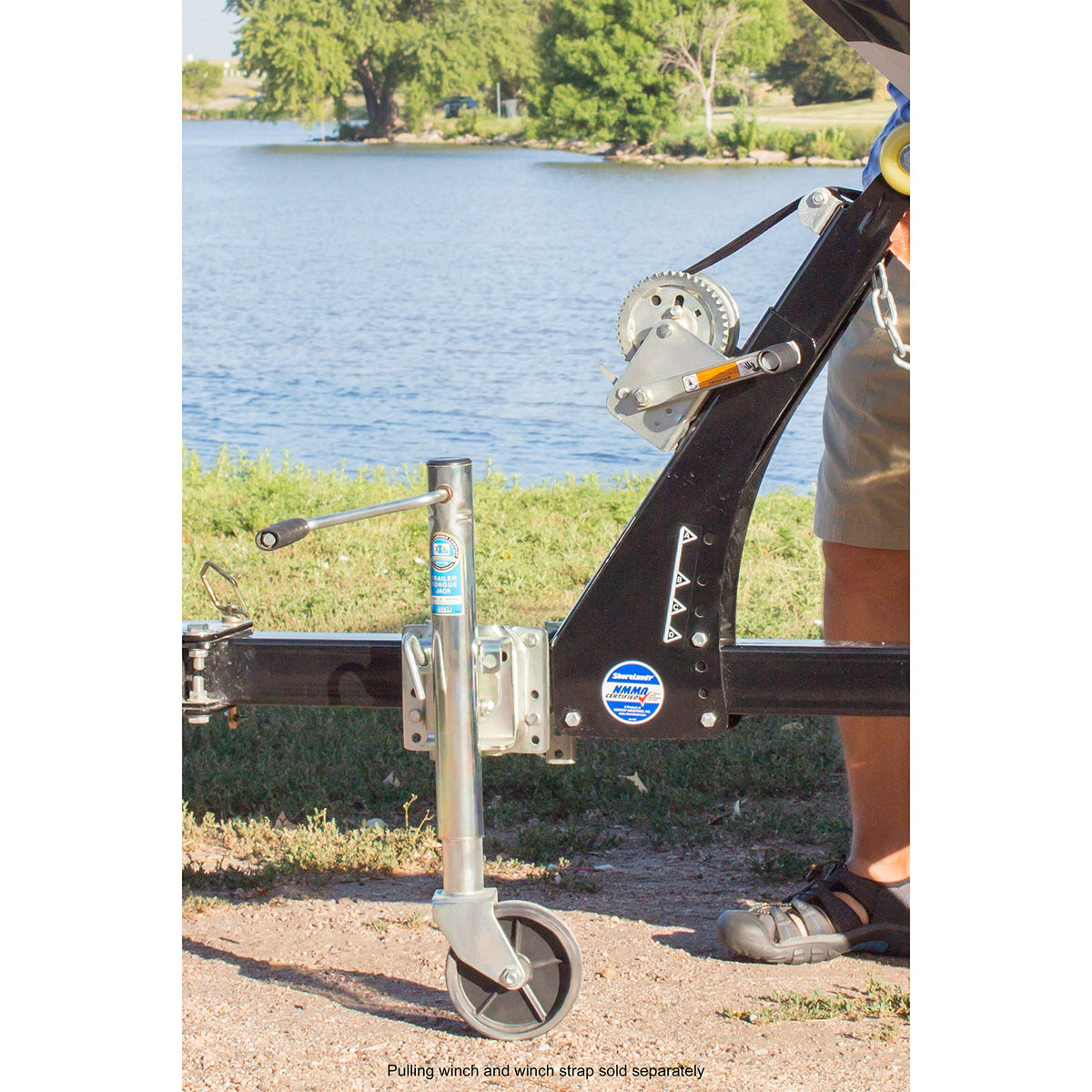 Swivel Marine Tongue Jack 1000 lb Capacity 10" Travel 6" Wheel F185
