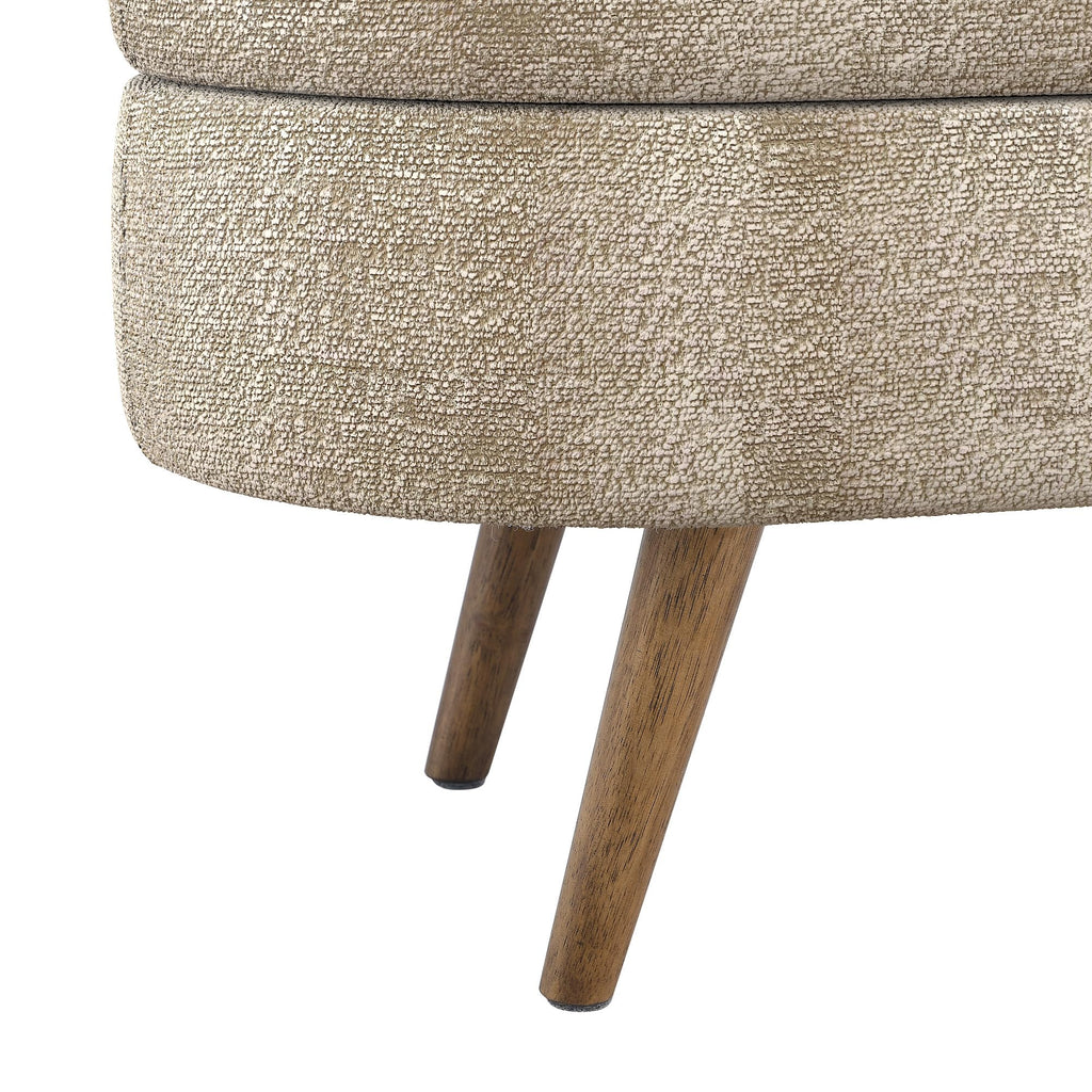 Oval Storage Bench with Rubber Wood Legs B404