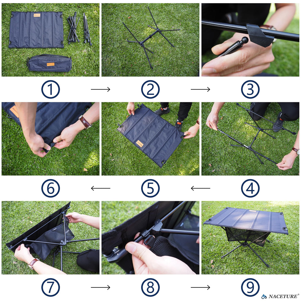 Ultralight Foldable Camping Table with Mesh R7953