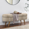 Oval Storage Bench with Rubber Wood Legs B404
